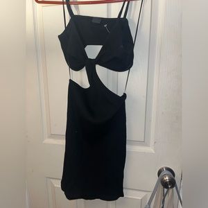 Black midi dress